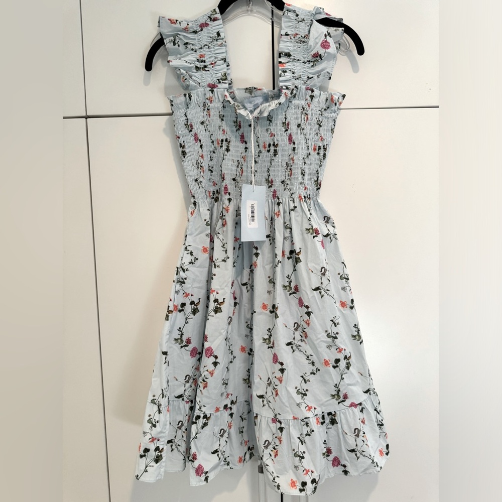 Hill House the Elizabeth dress in Pond Floral size xs new with tags